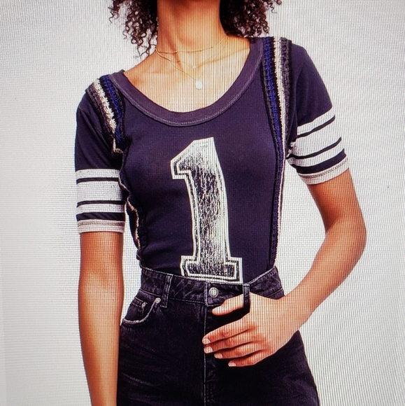 Free People Tops - Free People First Place Crochet Trim Shirt